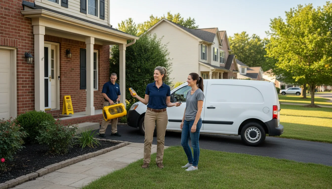 Residential water damage restoration in Bourbonnais, IL